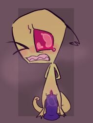 chl0r0f0rm cuntboy dildo dildo_riding dubious_consent hands_tied_behind_back intersex invader_zim nickelodeon nicktoons pained_expression self_upload small_penis vaginal_penetration zim