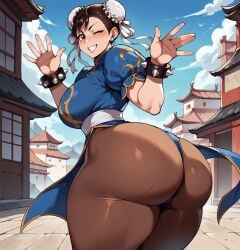 1girl 1girls 2024 2024s ai_generated asian asian_female ass ass_focus big_ass big_breasts big_butt blue_sky bracelet breasts brown_eyes brown_hair bubble_ass bubble_butt butt butt_focus capcom chun-li clothed clothing cloud clouds cloudy_sky dat_ass dat_butt female female_focus focus_on_ass focus_on_butt from_behind hair hair_bun happy houses huge_ass huge_butt human human_female large_ass large_butt looking_at_viewer looking_back massive_ass massive_breasts massive_butt one_eye_closed rear_view sky smile smiling smiling_at_viewer smogai solo solo_female solo_focus spiked_bracelet stable_diffusion street_fighter street_fighter_ii street_fighter_iii street_fighter_iv thick thick_ass thick_butt thick_thighs thighs video_game_character video_games