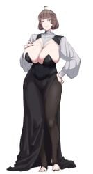 1girls cleavage female female_only gigantic_breasts huge_breasts human kida_eve large_breasts revealing_clothes skimpy solo solo_female standing thick_thighs