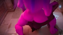 2_horns 5_fingers 5_toes amazon_position anthro anthro_on_anthro anthro_penetrated anthro_penetrating anthro_penetrating_anthro balls big_butt big_nipples big_penis black_balls bovid caprine cum_in_pussy cum_inside deltarune female female_penetrated goat lizard mammal ralsei reptile scalie sound susie_(deltarune) tagme twitchyanimation undertale_(series) video