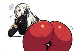 1girls ai_generated angry edelgard_von_hresvelg fire_emblem fire_emblem:_three_houses huge_ass looking_at_viewer looking_back novelai solo_female thick_thighs thigh_gap