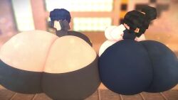 1boy 1girls 3d 3d_animation animated arms_up ass ass_bigger_than_head ass_bigger_than_torso ass_cleavage ass_to_ass bbw belly big_ass big_belly big_breasts boss bottom_heavy breasts bubble_butt butt_bump butt_crack cappuccinodrinker chubby chubby_female chubby_male clothing dat_ass fat_ass female femboy hands_behind_head huge_ass hyper hyper_ass indoors jiggle jiggling_ass large_ass male massive_ass mine-imator minecraft sound thick_ass thick_thighs thunder_thighs video wide_hips