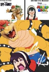 1boy 1boy1futa 1futa 1futa1boy bowser edit illumination_entertainment mario_(series) meme monster nintendo open_mouth penis photoshop photoshop_edited rape raped raped_by_monster spy_x_family super_mario_bros. super_mario_bros._(2023_film) yor_briar