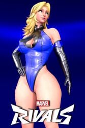 1girls 3d 3d_(artwork) blonde_female blonde_hair bustin3d curvy curvy_figure female highres invisible_woman marvel marvel_comics marvel_rivals solo solo_female sue_storm