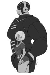 1boy 1boy1girl 1girl1boy 1girls ass ass_grab bigger_male breasts butt_grab clothed female hips hourglass_figure human humanoid male original_character original_characters robin_(robocream) robocream robocream_(oc) robot robot_boy robot_humanoid robot_on_human short_hair size_difference smaller_female thick_thighs thighs white_hair wide_hips