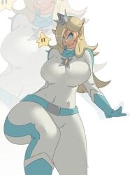 big_breasts biker_clothes biker_girl bimbo blonde_female blonde_hair blonde_hair_female bodysuit breasts leedraw11 luma mario_(series) mario_kart nintendo princess_rosalina super_mario_galaxy