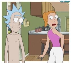 ass kurt_lenman nude_male orange_hair red_hair rick_and_morty rick_sanchez summer_smith