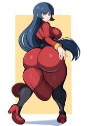 ai_generated ass dat_ass dress female female_focus female_only full_body huge_ass mullon novelai pokemon pokemon_rgby sabrina_(pokemon) solo that_ass_was_fat