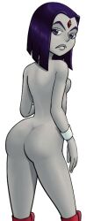 1girls ass breasts compact_body nude raven_(dc) spacechoochoo teen_titans