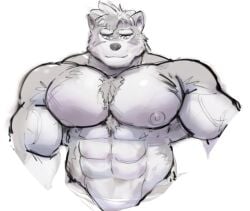 bara big_muscles horkeukamui male male_only muscles muscular nude ripped-saurian solo solo_male tokyo_afterschool_summoners