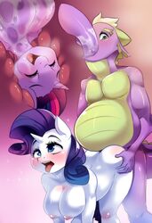 2016 absurd_res aged_up anthro anthrofied bent_over big_breasts blue_eyes breasts cutaway dragon equine female freedomthai friendship_is_magic fucked_silly green_eyes group hair hand_on_ass hanging_breasts hi_res horn interspecies long_hair looking_pleasured male mammal my_little_pony nipples nude open_mouth oral oral_vore purple_hair rarity_(mlp) scalie sex spike_(mlp) straight tongue tongue_out twilight_sparkle_(mlp) unicorn vore