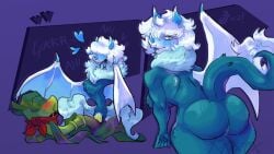 1boy 1boy1girl 1girls anthro blush breasts cold_snapdragon_(pv2) cold_snapdragon_(pvz) dragon dragon_girl dragon_horns dragon_tail eyes_covered female flora_fauna funkocas funkocas_(artist) fur furry_female garden_warfare hair_over_eyes humanoid peashooter_(pvz) plant plant_girl plant_humanoid plantie plants_vs_zombies pussy pussy_juice pvz scales sex short_hair sweat sweatdrop tail vagina vaginal_penetration wet wet_pussy wings