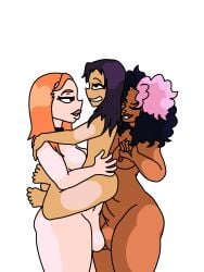 1girls 2futas dark-skinned_futanari daughter dominant_futanari double_penetration female futa_on_female futanari ginger incest interracial jade_7w7 light-skinned_futanari pale-skinned_futanari stand_and_carry_position standing standing_sex