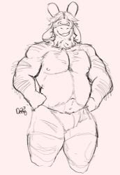 1boy 2023 anthro arm_hair asgore_dreemurr bara beard black_and_white blush body_hair boss_monster_(undertale) bovid boxer_briefs boxer_briefs_only caprine chest_hair clothed clothing curved_horn digital_drawing_(artwork) digital_media_(artwork) dilf eyebrows facial_hair floppy_ears front_view fur grin hairy hands_on_hips happy_trail hi_res horn long_ears looking_at_viewer lop_ears male male_only mammal mature_anthro mature_male mcdoogiy monochrome mostly_nude_anthro mostly_nude_male musclegut muscular nipples open_mouth open_smile portrait raised_eyebrows signature simple_background sketch smile solo solo_male standing three-quarter_portrait topless undertale undertale_(series) underwear underwear_only white_background white_fur wide_eyed