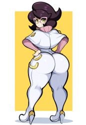 ai_generated dat_ass female female_focus female_only full_body glasses huge_ass mature_female mullon novelai pokemon pokemon_sm solo that_ass_was_fat wicke_(pokemon)