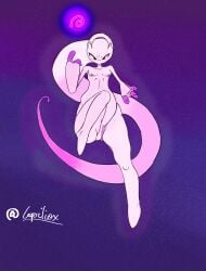 ass capriliox mega_mewtwo_y mewtwo no_humans pink_body pokemon pokemon_(species) psychic red_eyes