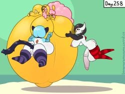 anthro ass banana_slug bananaramasama belly belly_bed big_belly big_breasts big_butt bodily_fluids breastfeeding breasts buttplug buttplug_tail circi_(yobie) clothing cumflation fake_tail female floating gardevoir gastropod generation_3_pokemon genitals gynomorph herm_(lore) hi_res huge_belly huge_breasts huge_butt humanoid_genitalia humanoid_penis hybrid_genitalia hybrid_penis hyper hyper_belly hyper_breasts hyper_pregnancy intersex kela_ariolima lactating lactating_in_mouth legwear medial_ring medial_ringed_humanoid_penis medial_ringed_hybrid_penis milk milk_on_ground mollusk nintendo nipple_piercing nipples noir_(yobie) nude penis piercing plug_(sex_toy) pokemon pokemon_(species) pregnant pussy sex_toy short_stack slug stockings