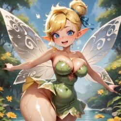 ai_generated artist_request fairy huge_ass minigirl smaller_female tagme thick_thighs tinker_bell voluptuous