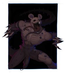 anthro balls ballsack big_claws claws erect_penis five_nights_at_candy's five_nights_at_candy's_3 five_nights_at_freddy's genital_fluids genitals kato200_0 long_tongue looking_at_viewer male male_only monster_rat_(fnac3) nude pecs penis precum precum_string rat_(fnac) solo tongue tongue_out