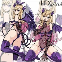 1girls alternate_costume female female_only hfxpins kitagawa_marin lingerie solo sono_bisque_doll_wa_koi_wo_suru succubus succubus_costume succubus_horns succubus_tail succubus_wings yellow_hair