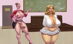 chalkboard chastity_cage classroom curvy_figure futanari lovelysquishythings norwell_college