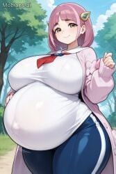 ai_generated big_belly big_breasts game_freak lacey_(pokemon) pokemon pregnant ready_to_pop