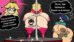 animated bouncing_ass bouncing_breasts chains chubby_futanari forced_prostitution handjob huge_ass huge_breasts huge_cock mario_(series) maxxx_peint no_sound penis pole_dancing princess_peach shy_gal shy_guy slave spanish_text stripper_pole super_mario_bros. tagme tattoo video