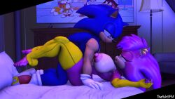 bed big_breasts brother_and_sister brother_penetrating_sister duo female incest looking_at_partner lying male male/female male_penetrating_female missionary_position narrowed_eyes sfm smile sonia_the_hedgehog sonic_(series) sonic_the_hedgehog sonic_the_hedgehog_(series) vaginal_penetration