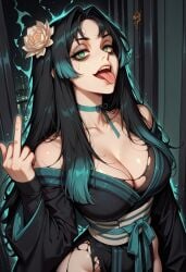 ..l., 1girls ai_generated bags_under_eyes big_breasts breasts carmilla_(yami_healer) civitai cleavage ethereal_aura female female_focus flipping_off ghost ghost_girl huge_breasts hylian_r34 isshun_de_chiryou_shiteita_noni_yakutatazu_to_tsuihou_sareta_tensai_chiyushi_yami_healer_toshite_tanoshiku_ikiru kimono large_breasts oppai tagme voluptuous voluptuous_female yami_healer