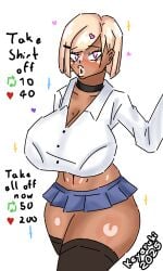 1female 1girls 2d 2d_(artwork) ass big_ass big_breasts big_hips big_thighs boobs_bigger_than_head breasts choker cleavage female female_focus female_only flat_colors gigantic_breasts hips jujutsu_kaisen keyaruki kugisaki_nobara massive_breasts nobara_kugisaki retweet_challenge shiny_skin shirt signature simple_background simple_coloring skimpy skimpy_bikini skimpy_clothes skimpy_outfit skirt solo solo_focus standing strip_game thick_thighs thighhighs thighs twitter_link unrealistic_proportions voluptuous voluptuous_female