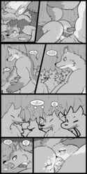 anthro ass big_butt canine clamp_(lagotrope) comic cum cum_in_pussy cum_inside female forced gnoll lagotrope lying male mammal on_front rape sex straight tagme