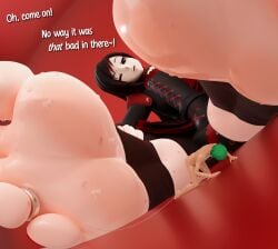 1boy 1boy1girl 1girls big_feet chimerami2 feet femdom foot_fetish foot_focus giantess light-skinned_female light-skinned_male macro malesub naked_male red_nails red_toenails ruby_rose rwby sexy_feet sweaty_feet toe_leash toe_ring toe_scrunch toes toes_scrunch