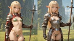 ai_generated armor background elf sexy weapon