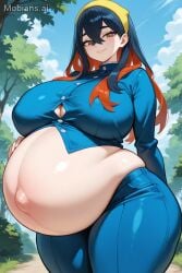 ai_generated big_belly big_breasts carmine_(pokemon) pokemon pregnant ready_to_pop