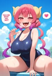 1girls 4k ai_generated big_ass big_breasts big_butt blush blushing_female blushing_profusely breath bubble_ass bubble_butt cleavage deep_cleavage dripping female female_masturbation female_only hand_between_legs huge_ass huge_breasts ilulu_(dragon_maid) kobayashi-san_chi_no_maidragon large_breasts looking_at_viewer massive_breasts masturbation miss_kobayashi's_dragon_maid narrow_waist open_mouth posing posing_for_the_viewer saliva saliva_drip school_swimsuit self_upload solo solo_female sweatdrop sweating sweaty sweaty_body sweaty_breasts sweaty_butt thick_nipples thick_thighs tongue wide_hips yeetyboi5000