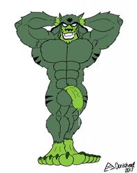 5_toes abs anthro balls beast beast_boy dc dc_comics doritohead feet flaccid foreskin fur furry green_fur grin invalid_tag male male_only mammal muscular nude penis precum smile solo solo_male teen_titans teeth toes werebeast