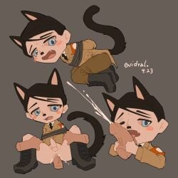 2boys adolf_hitler big_penis blue_eyes cat_ears cat_tail cum cum_in_ass cum_inside dark-skinned_male ejaculation evidral femboy gay gay_anal gay_blowjob gay_sex girly hell_nah history licking_penis light-skinned_male nazi nazi_uniform small_penis smaller_male swastika_armband what_the_fuck world_war_2 wtf ww2