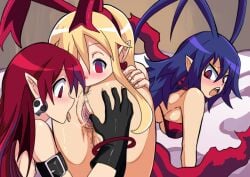 3girls anilingus anus asshole bent_over big_ass big_breasts blonde_hair blue_eyes blush canon_genderswap cunnilingus disgaea disgaea_d2 etna female_only femdom femsub flonne hand_on_butt laharl-chan lesbian_sex looking_back looking_pleasured loquillo66 pussy pussy_juice pussy_licking red_eyes red_hair rimming small_breasts yuri