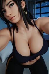 3d 3d_(artwork) abs ai ai_generated big_ass big_booty big_breasts black_hair busty cleavage emo female goth long_hair muscular_female oc original_character pale_skin radnsad solo solo_female solo_focus tensor tensor.art tensor_art thick_thighs uno(oc) uno(oc) white_skin