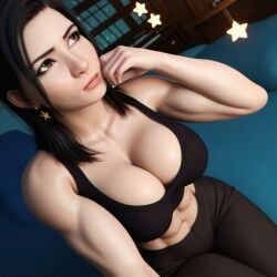 3d 3d_(artwork) abs ai ai_generated big_ass big_booty big_breasts black_hair busty cleavage emo female goth long_hair muscular_female oc original_character pale_skin radnsad solo solo_female solo_focus tensor tensor.art tensor_art thick_thighs uno(oc) uno(oc) white_skin