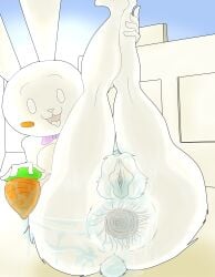 anal_gaping anal_juice anthro anthro_female butt_plug doki female furry furry_female milomotis pussy_juice rabbit rabbit_girl sex_toy solo_female there_she_is