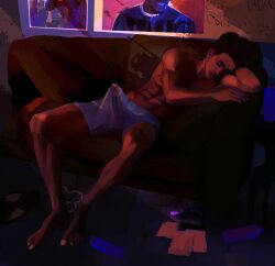 boner_in_underwear cum gay miles_morales_(spider-verse) wowcherrim yaoi