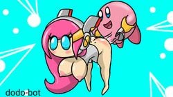 alien animated arm_grab dodo-bot female kirby kirby_(series) kirby_planet_robobot mouthless mouthless_female pink_hair sex susanna_patrya_haltmann susie_(kirby)