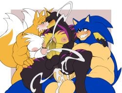 3boys anal cum cum_inside fan_character gay gay_sex kissing male male_only mobian_(species) muscular sonic_(series) sonic_the_hedgehog sonic_the_hedgehog_(series) tails tails_the_fox tailverknk threesome