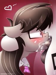 2015 animal_genitalia animal_penis balls black_hair blush bow_tie cum cum_in_mouth cum_in_throat cum_inside cum_on_face cutie_mark deepthroat dubious_consent duo earth_pony equine equine_penis fellatio female feral forced forced_oral friendship_is_magic furry futa_on_female futanari heart highres horse horsecock intersex long_hair mammal my_little_pony nude octavia_(mlp) octavia_melody open_mouth oral penis pony purple_eyes sex shinodage story story_in_description vinyl_scratch_(mlp) white_fur