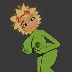 huge_breasts plants_vs_zombies pvz solar_flare_(pvz) tagme