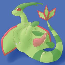 2016 animal_genitalia animal_penis anus big_penis blue_background claws closed_eyes cum cum_on_penis cum_on_tail cum_string erection feral flygon front_view genital_slit hi_res kairyu211 looking_pleasured male male_only membranous_wings nintendo penis pokemon pokemon_(species) reclining ridged_penis scalie simple_background slit smile solo tapering_penis thigh_grab video_games wings