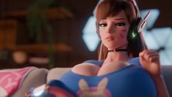 1boy 1girls 3d 3d_(artwork) 3d_animation animated asian asian_female big_breasts blizzard_entertainment bottopbot2 breasts brown_hair brown_hair_female brunette brunette_hair cheek_markings clothed clothed_female clothed_male collar d.va female gamer gamer_girl gaming giantess hana_song inside korean korean_female lewdssonk light-skinned_female light-skinned_male light_skin longer_than_one_minute male overwatch overwatch_2 scraggy short_hair shrunk shrunken_man sound stuck_between_breasts teasing thick_thighs thighs trapped_between_breasts trapped_between_thighs video white_hair white_hair_male