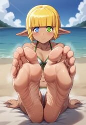 ai_generated ambiguous_gender barefoot elf elf_ears feet foot_fetish mare_bello_fiore overlord_(maruyama) trap