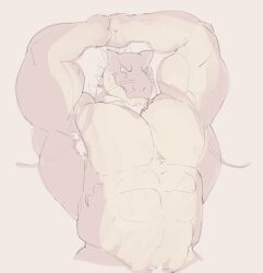 bara big_muscles itzamna male male_only muscles muscular no_visible_genitalia nude ripped-saurian solo solo_male tokyo_afterschool_summoners